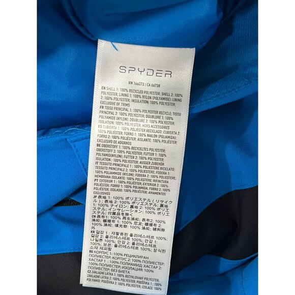 Spyder Womens Ski Pants 10 Blue Black Primaloft Insulated‎ Waterproof Adjustable - Picture 13 of 15